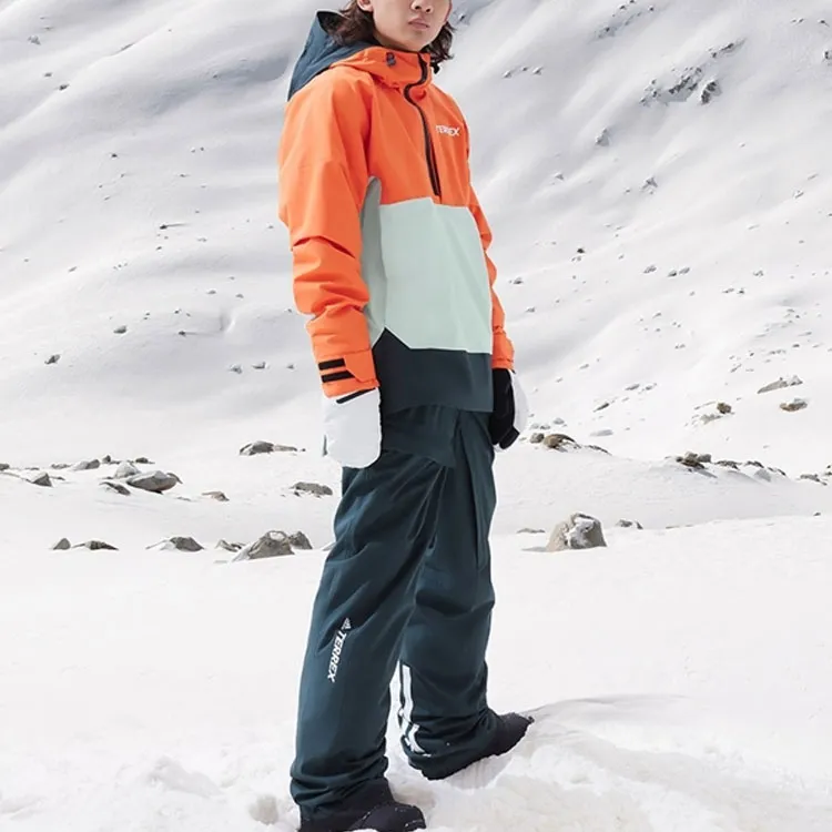 Adidas Terre Ski Tops Men's Half Impact Orange/Dark Green/Linen Green-2