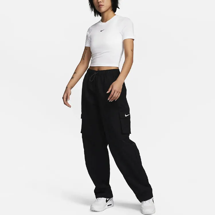 Nike Sportswear Essential Women's Slim-Fit Crop T-Shirt White-2