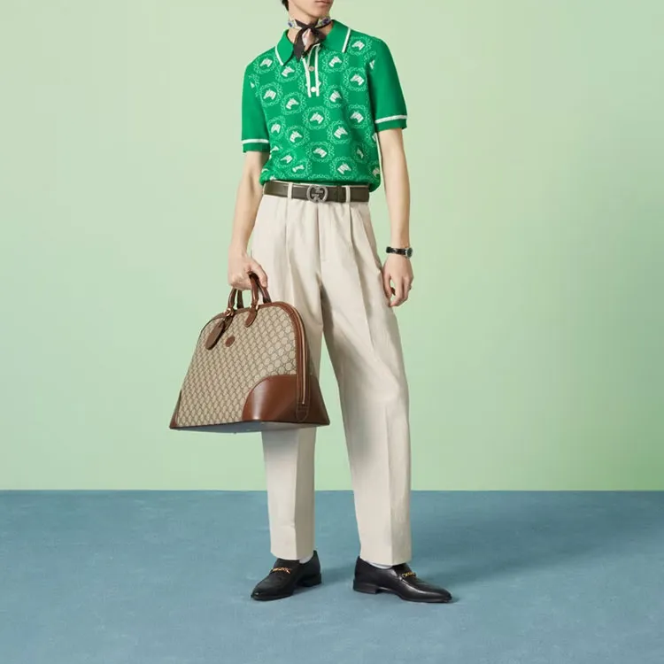 GUCCI SS23 Polo Shirt Men's Green-1