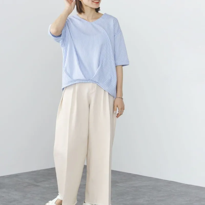 Beams Shirts Women's Sax Blue-4