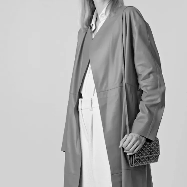 GOYARD Varenne Canvas With Leather Shoulder Bag Crossbody Bag Women's White-5