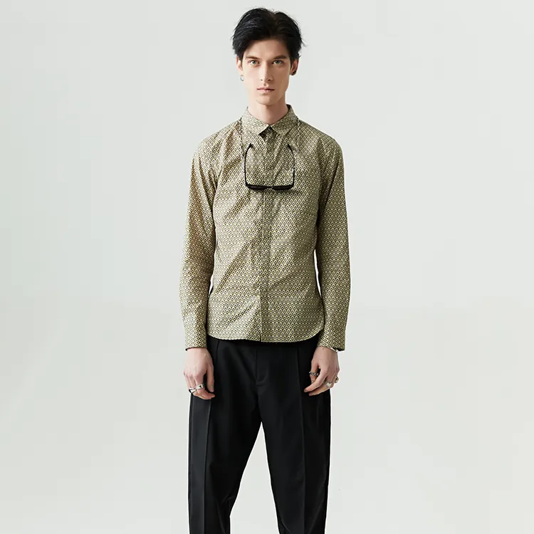 DAVID NAMAN Shirts Men Green-2
