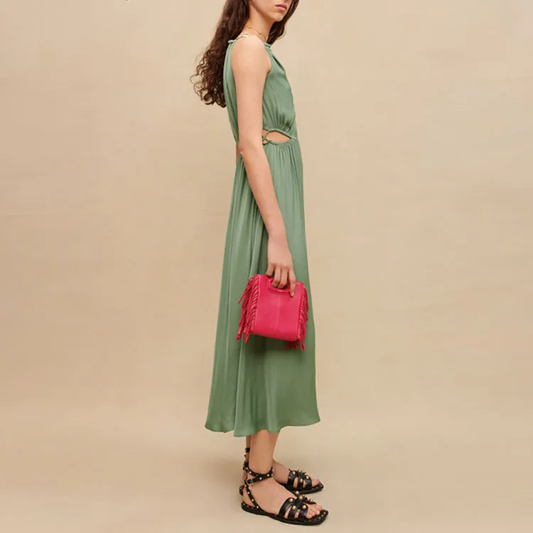 Maje Slip Dresses Women's Green-3