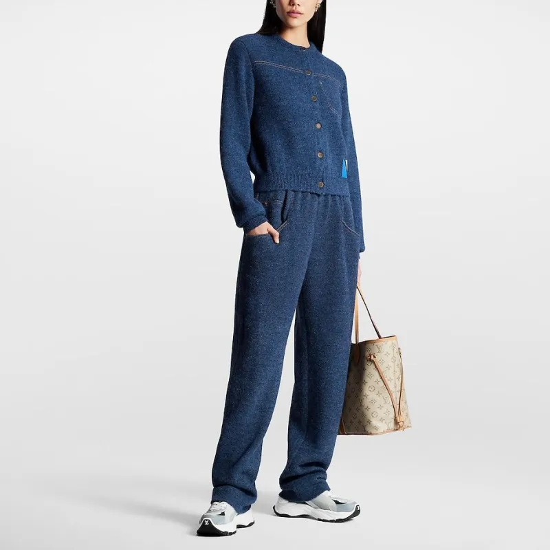LOUIS VUITTON Denim Effect Knit Jogging Pants-1