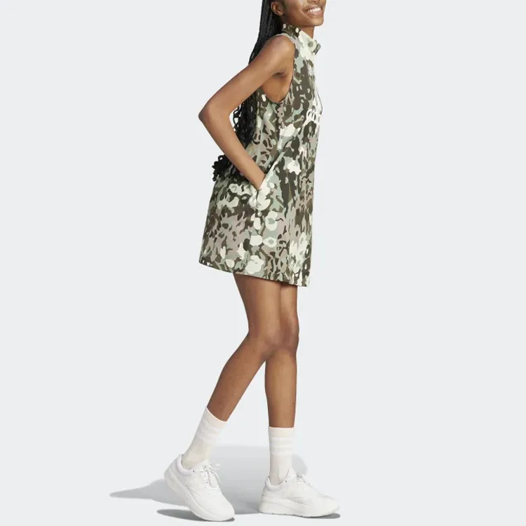 Adidas Sleeveless Dresses Women's Silver Green-3