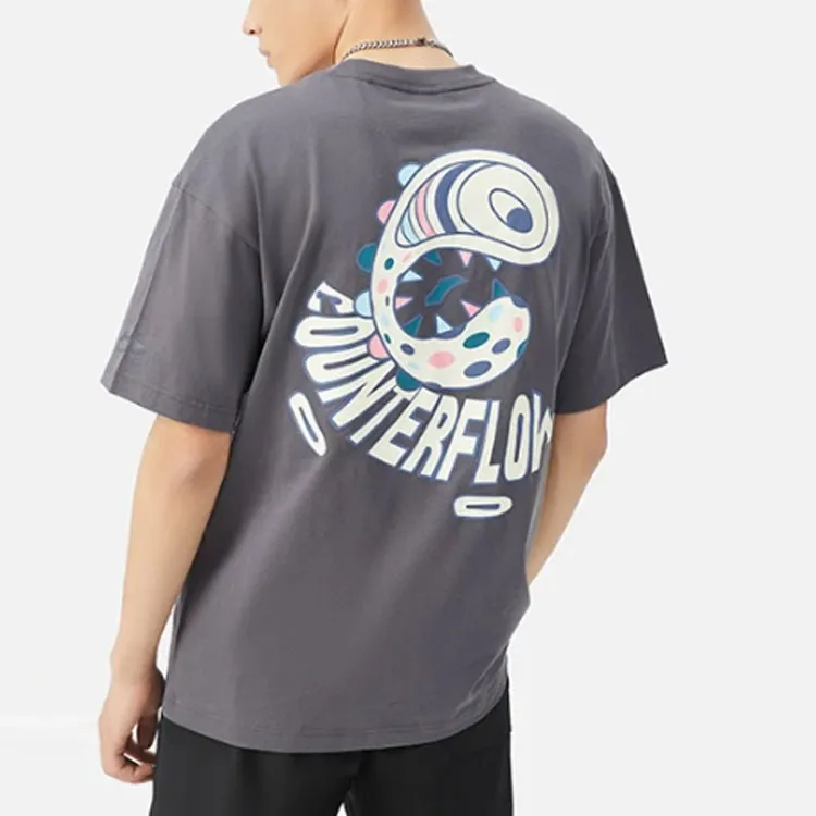 LINING CF Tracing T Shirts Unisex Surface Gray-3