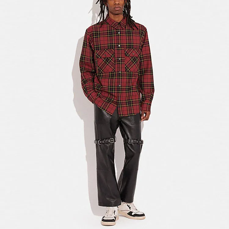 COACH Shirts Men Red-1