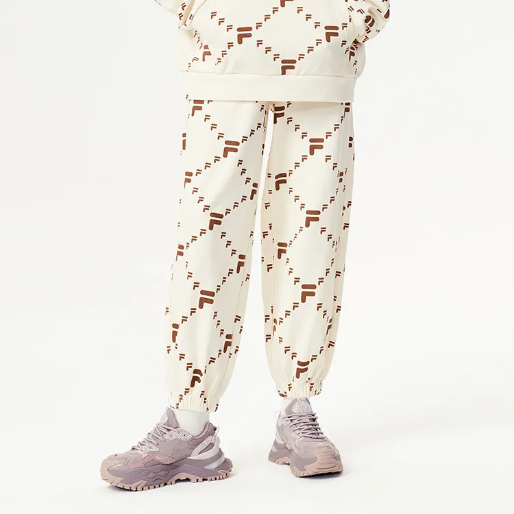 FILA FUSION TOKYO STUDIO Knitted Sweatpants Women's Antique White Imitation-2