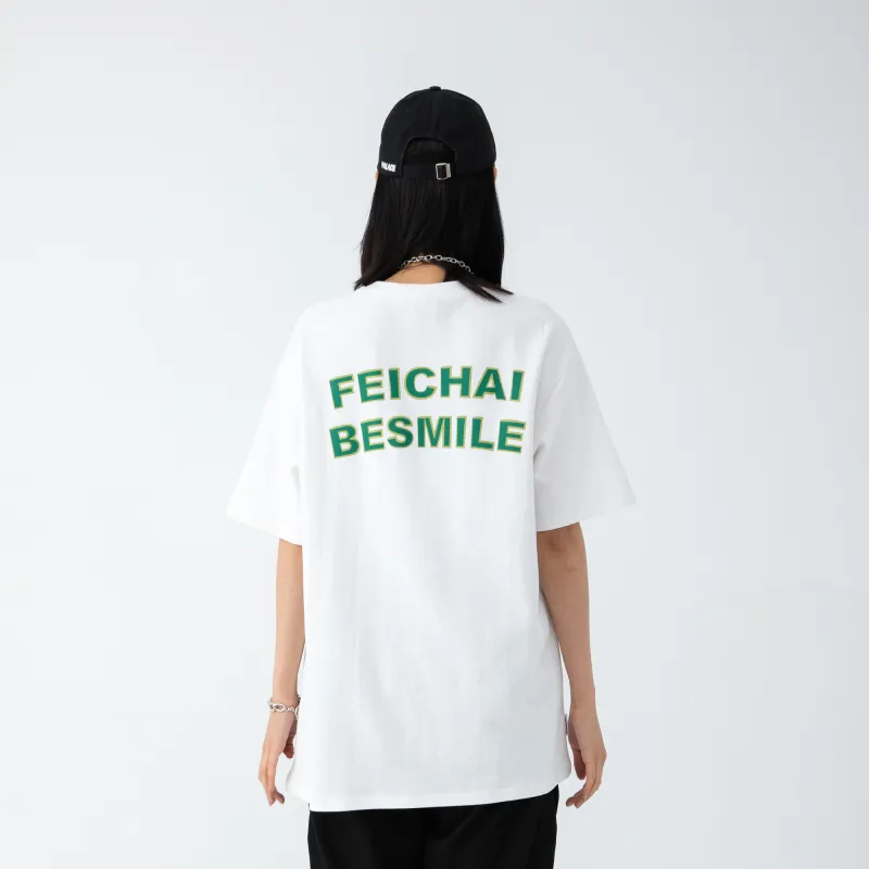 FEICHAI Crew Neck Loose Fit Straight Short-Sleeved T-Shirt Unisex-5