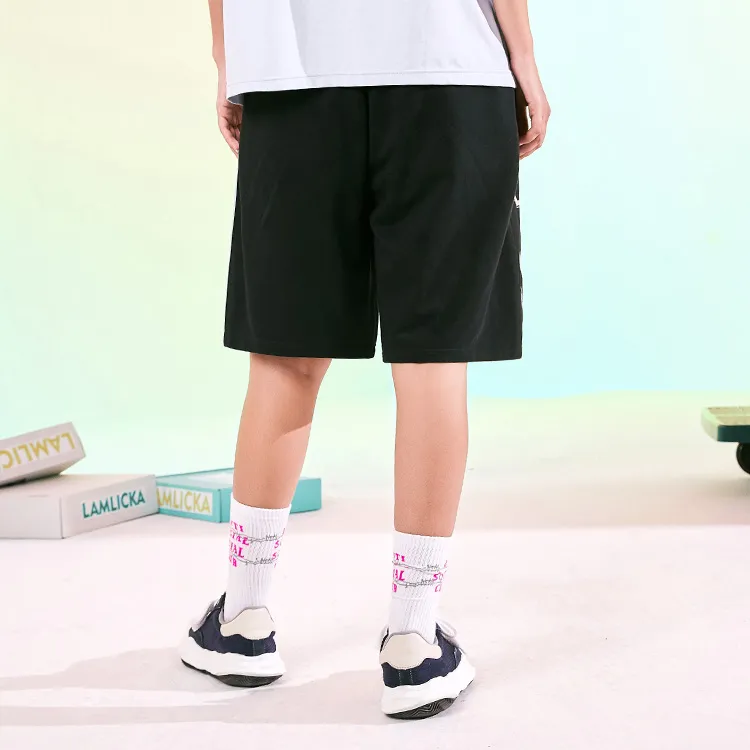 LAMLICKA Loose Fit Shorts Unisex Black-2