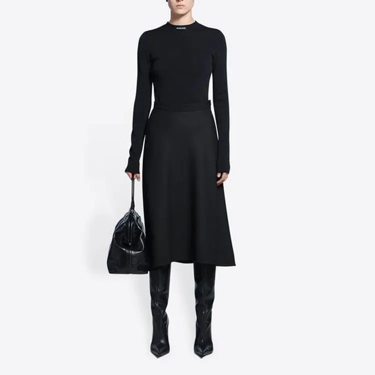 Balenciaga Casual Long Skirts Women's Black-2