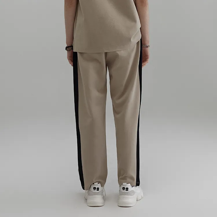 RICKYOUNG Casual Pants Unisex Khaki-3