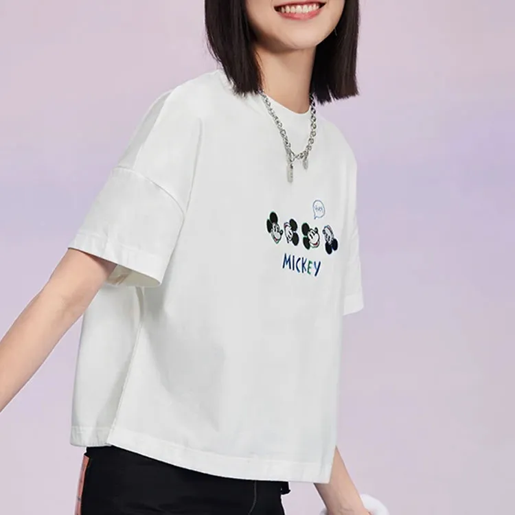 Disney X LINING Disney Crop Tops Women's White-4