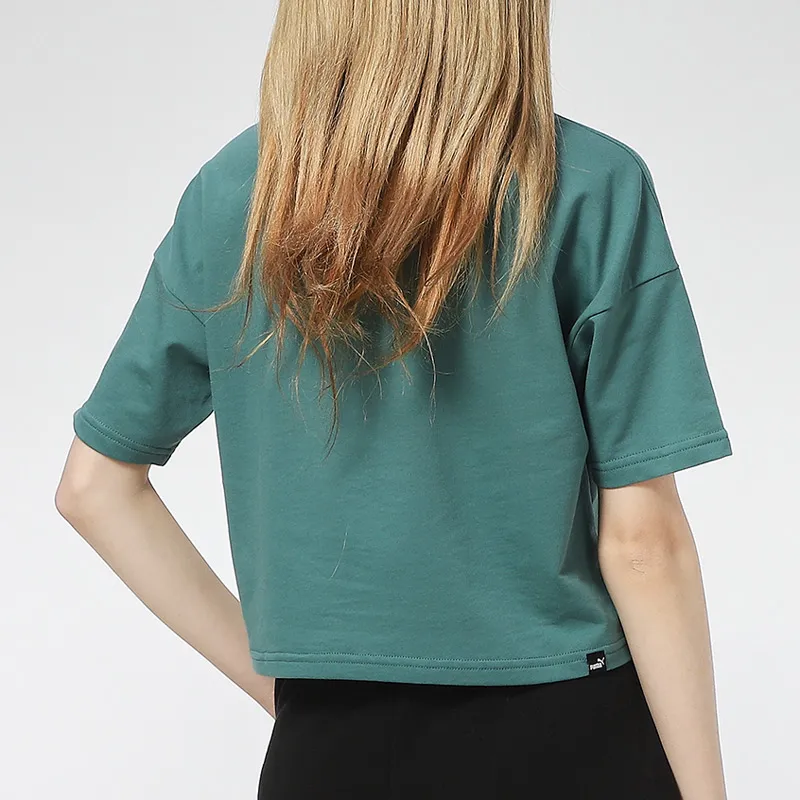 PUMA Crop Tops Women's Green-3