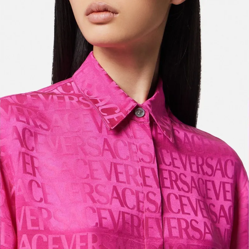 VERSACE Shirts Women's Rose Red-4