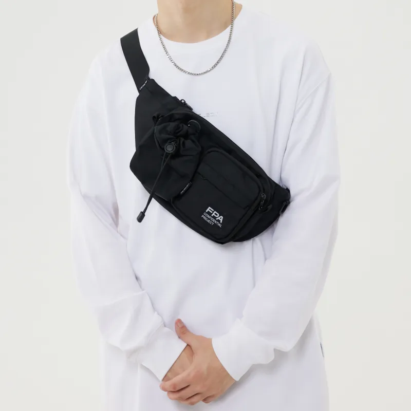 FPA Sling Bags One Shoulder Crossbody Fanny Pack Unisex Black/Gray-2