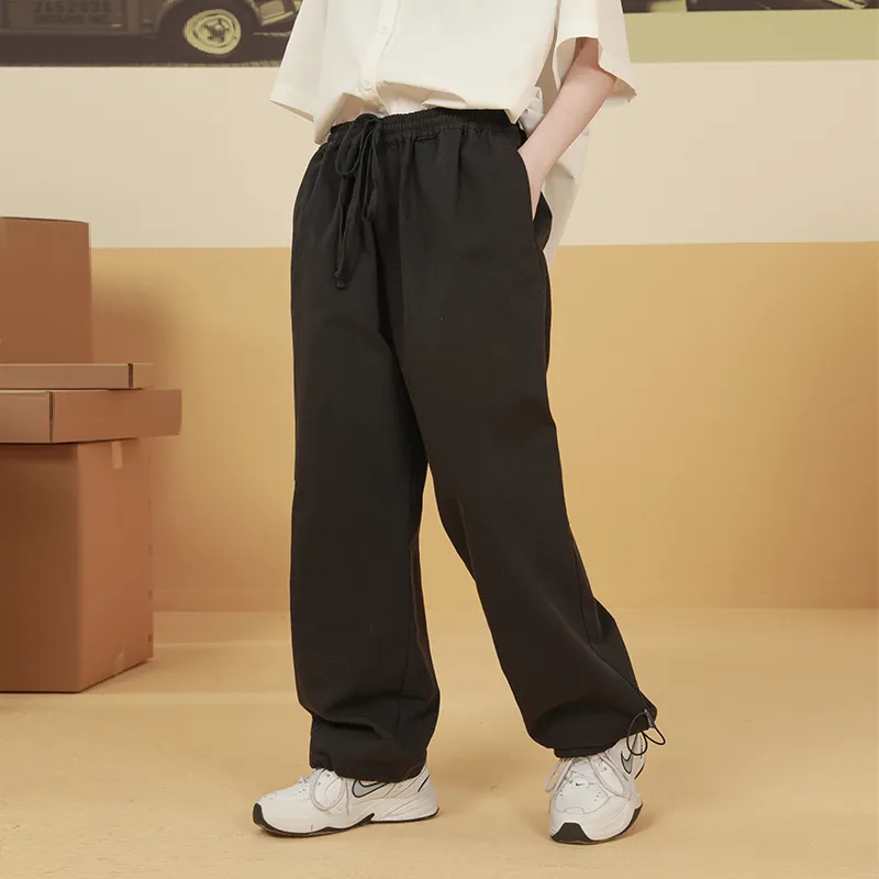 FRLMK Casual Pants Unisex Black-4