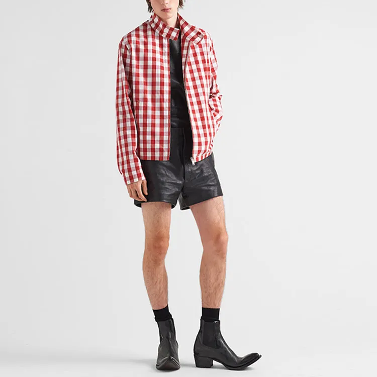 PRADA Jackets Men White Red-2