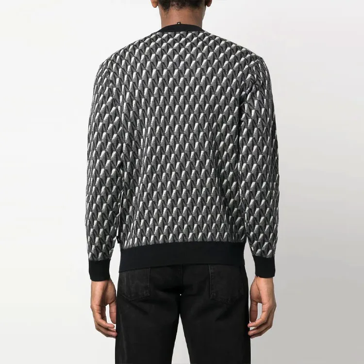 EMPORIO ARMANI Geometric Logo knit Jumper-3