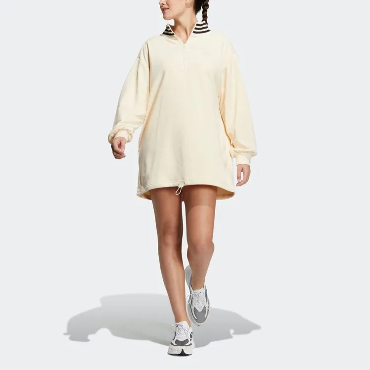 Adidas Long-Sleeved Dresses Women's Malted Yellow-1