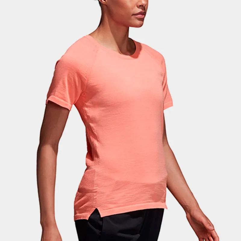 Adidas T Shirt Women's Orange Red-4