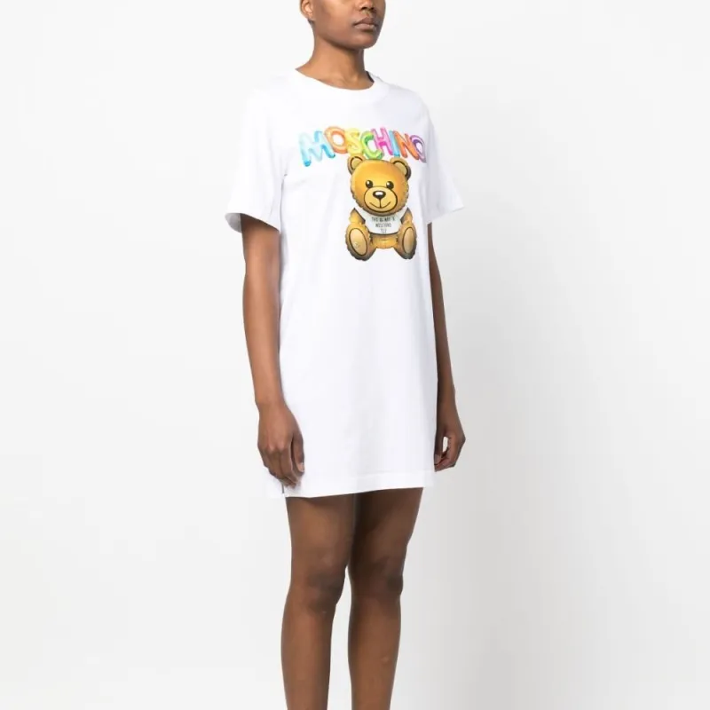 MOSCHINO Teddy Bear print T shirt Dress-3