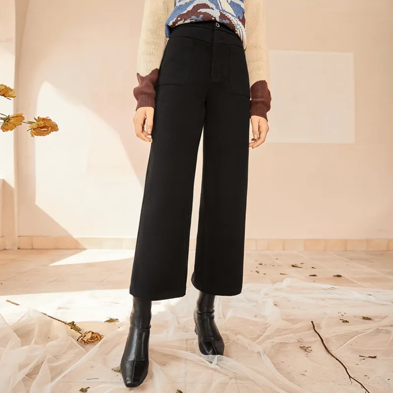 MEETLADY Straight Casual Pants Women's-2