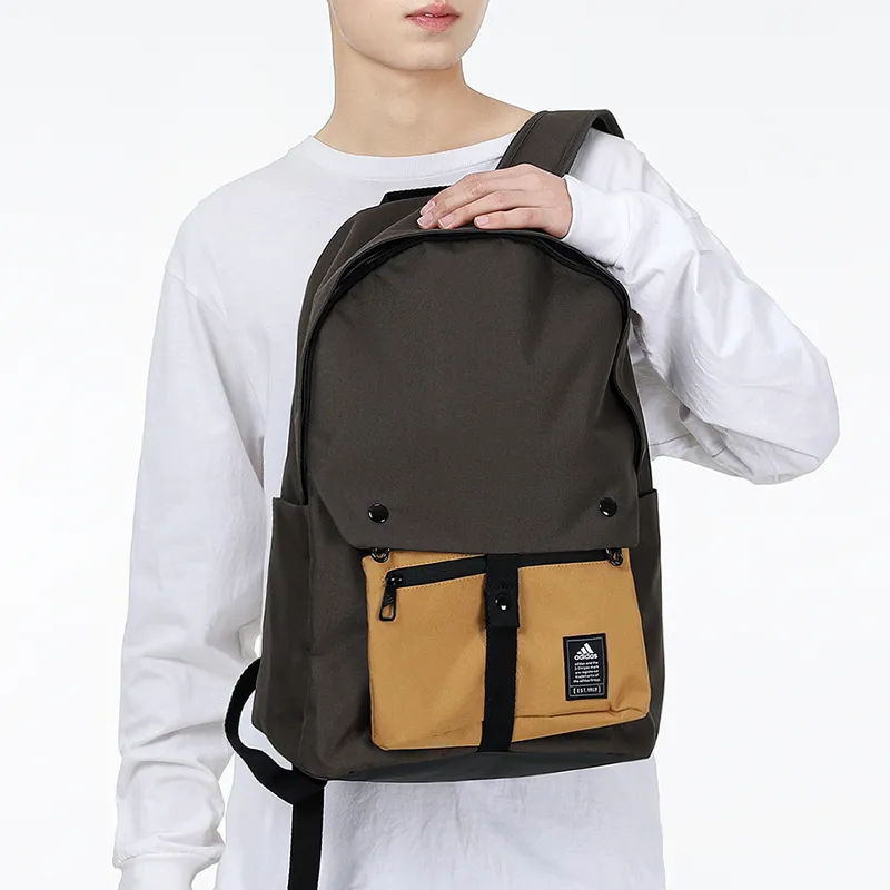 Adidas Polyester Backpack Regular Unisex Black & Umber-2