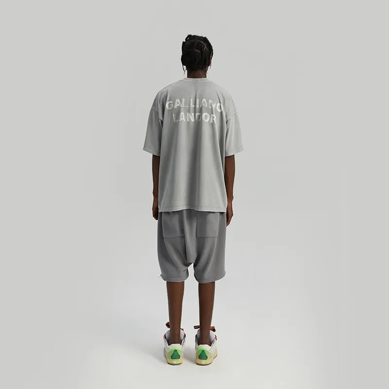 GALLIANO LANDOR FW21 Shorts Unisex Gray-2