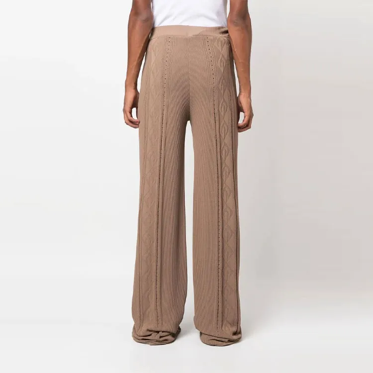 Marine Serre Neutral Pointelle Knit Trousers-2