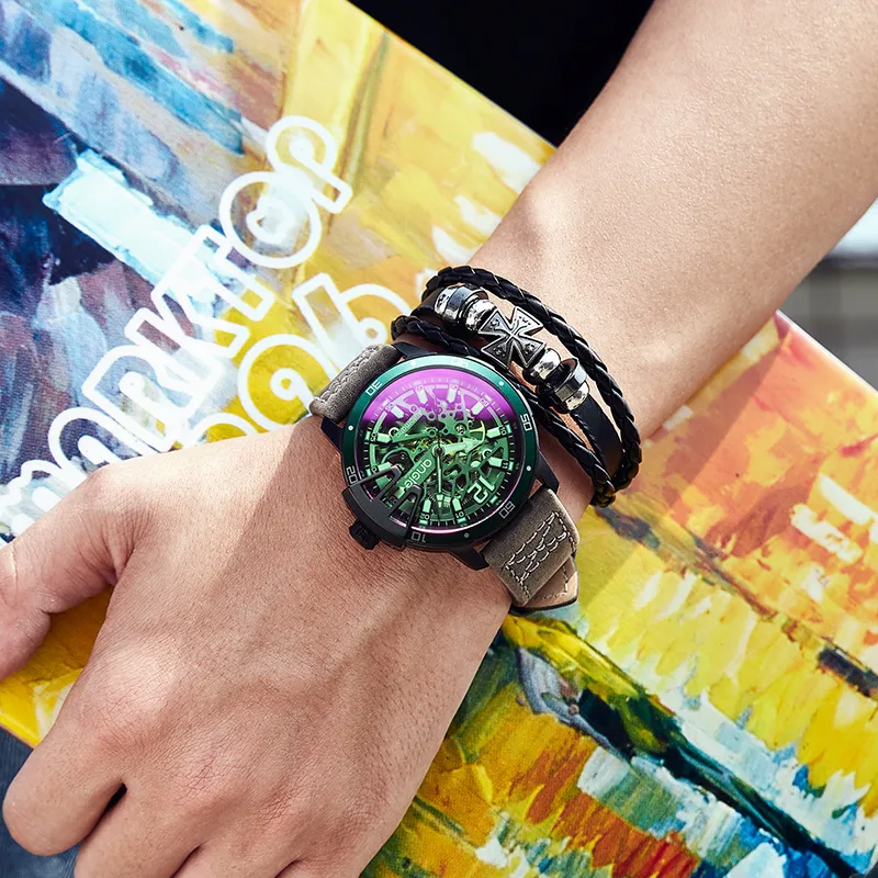 ANGIE PRESENT WATCH Men Green Ghost Watch-1