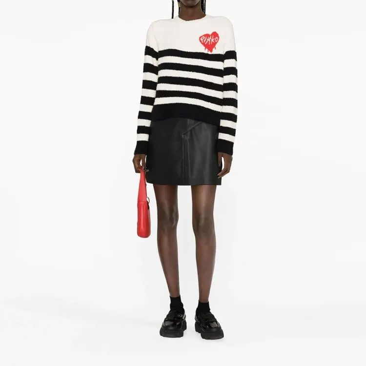 PINKO Leather Mini Skirt-1