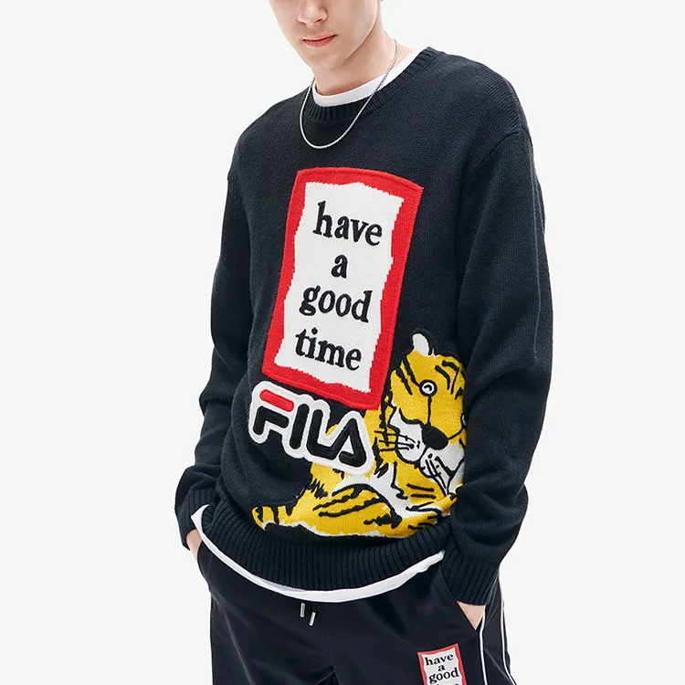 FILA x LIANMINGHUNIANXILIE Sweater Unisex Jet Black-3