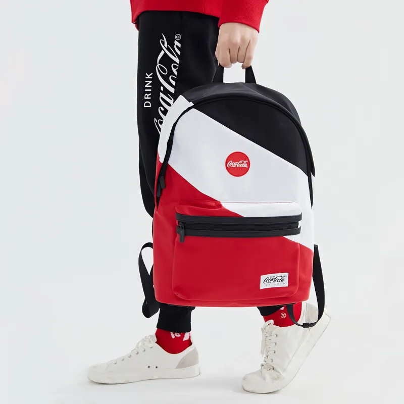 Coca Cola Nylon Fabric Backpack Tubas Unisex Red-3