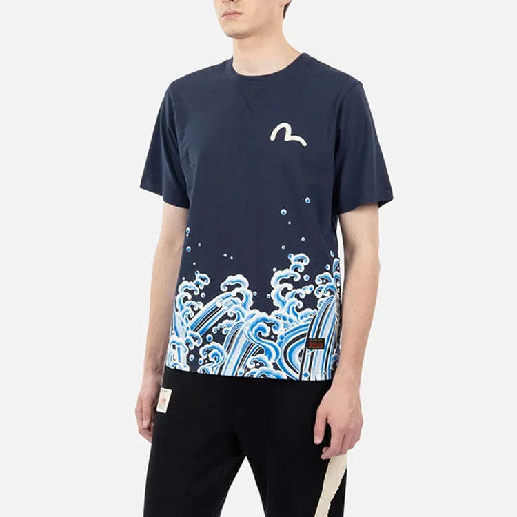 EVISU T Shirts Men Dark Blue-4