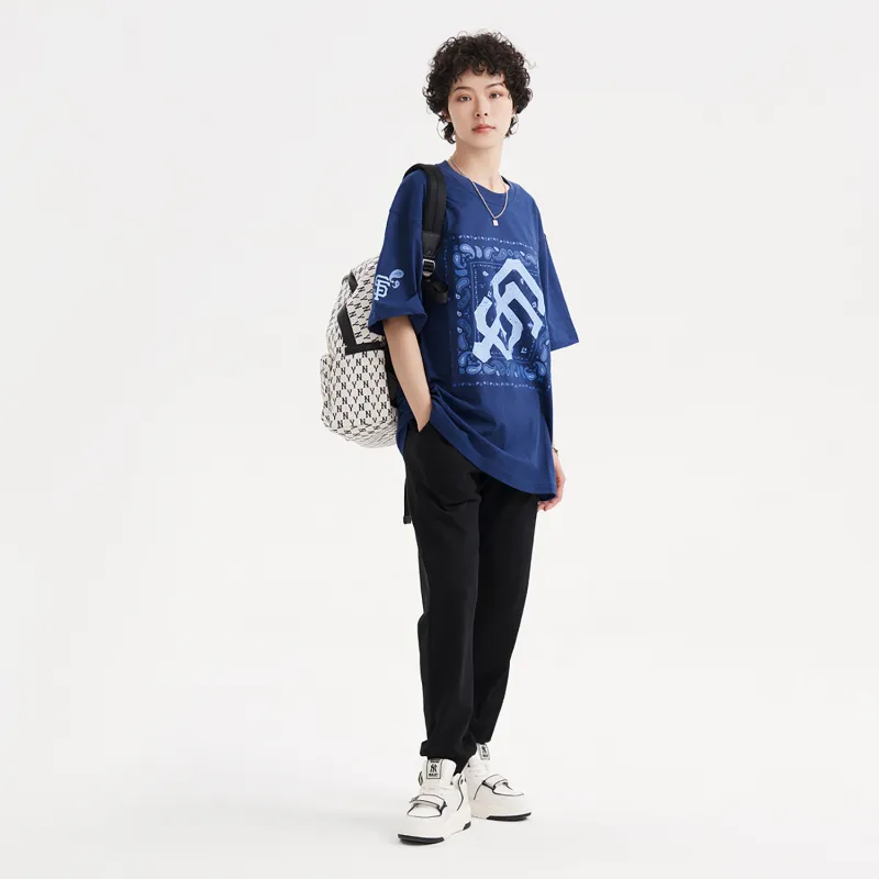 MLB Set in Sleeve T Shirt Unisex Navy Blue-3