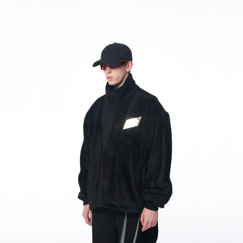 BLINDNOPLAN Solid Color Stand Collar Loose Fit Puffer Jacket Unisex-7