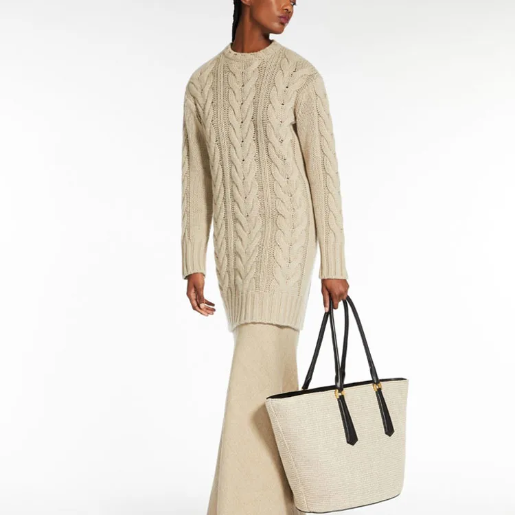 MaxMara Long Sleeved Dress Women's Khaki-3