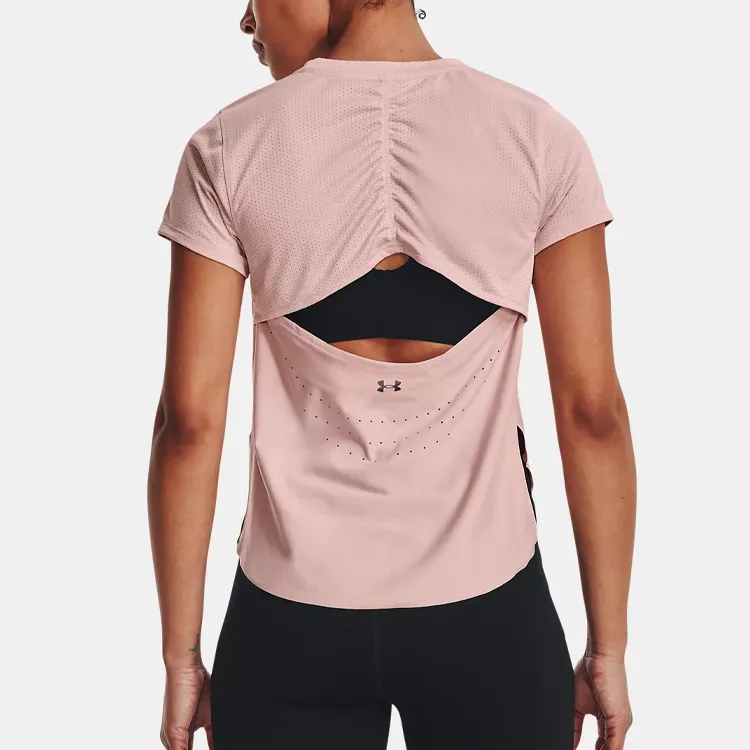 Under Armour Set in Sleeve T Shirt Women's Vintage Pink-4