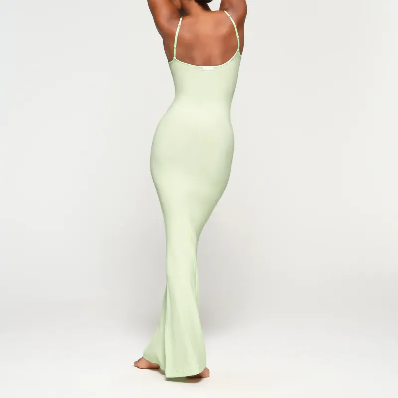 skims Women's Soft Lounge Long Slip Dress Onyx-1