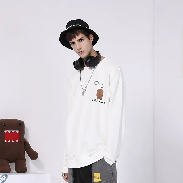 GENANX Crew Neck Loose Fit Regular Sweatshirt Unisex-4