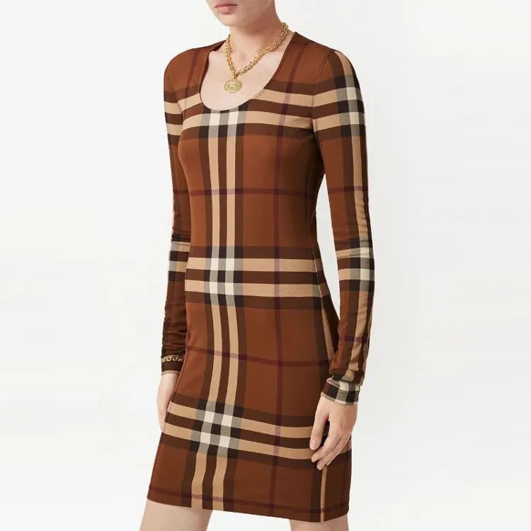 Burberry Exaggerated Check Jersey Dress-3