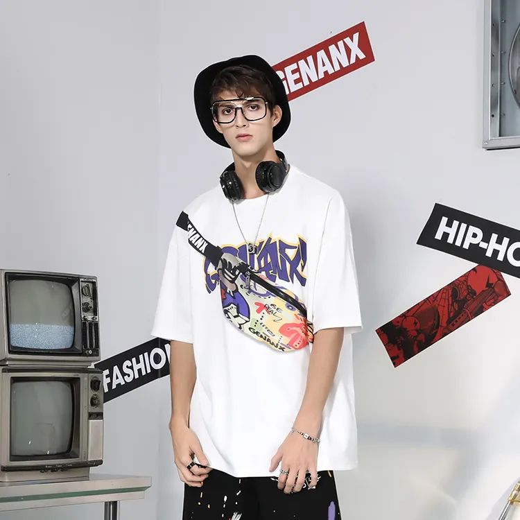 GENANX Straight T-Shirt Unisex White-3