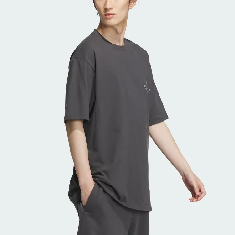 Adidas T Shirt Men's Solid Dark Gray-2