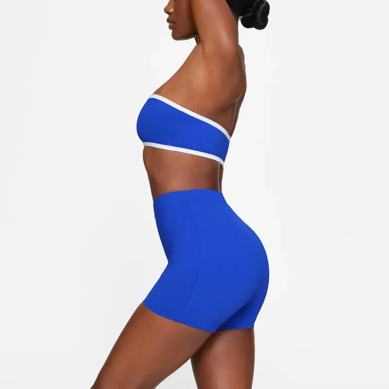 Skims Swim Mid Waist Short Cobalt-3