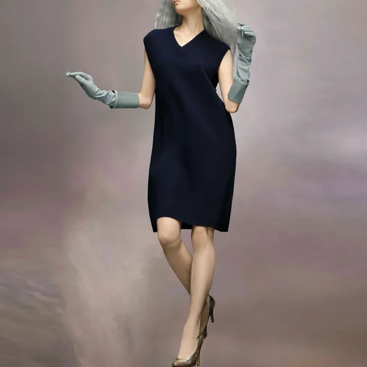 Maison Margiela V neck Sleeveless Dress-1