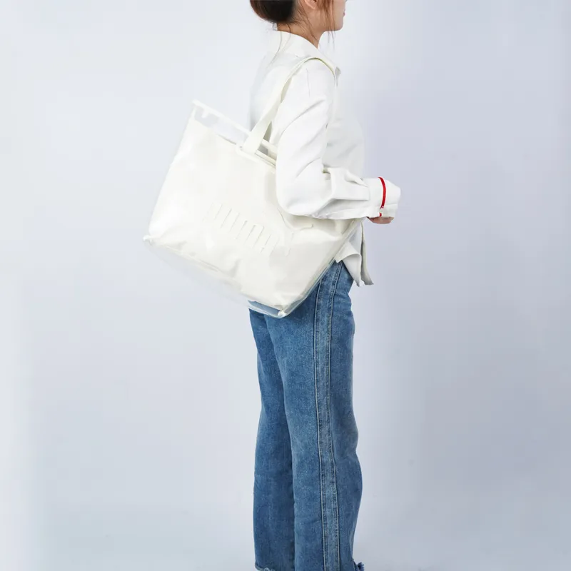 PUMA Polyurethane Tote Bag Shopping Bag Shoulder Bag Handbag Regular Women's Ivory White-2