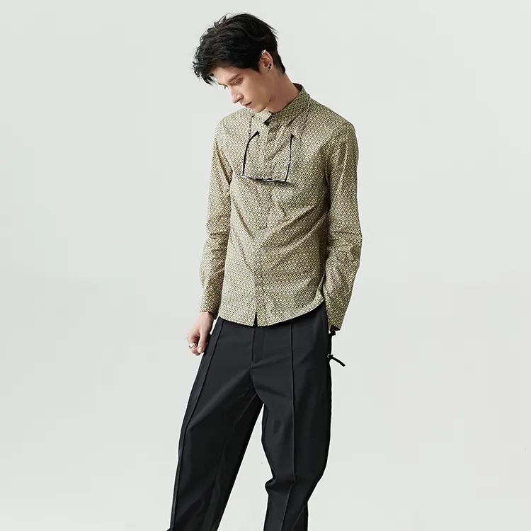 DAVID NAMAN Shirts Men Green-4