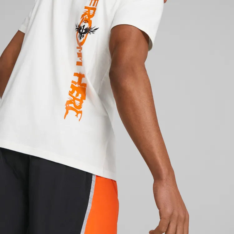 PUMA Basketball Collection T Shirts Men White-3