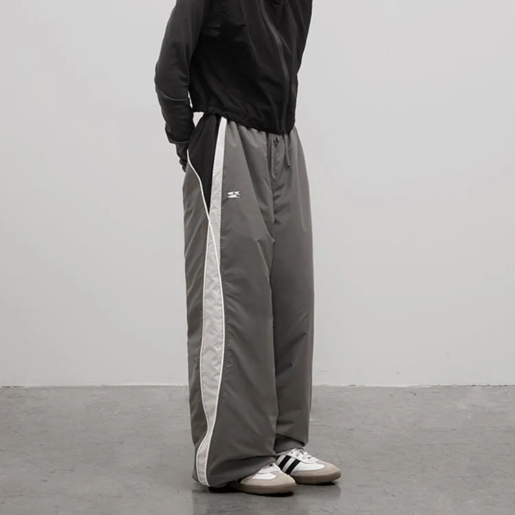 Crying Center Knitted Fabric Sports Pants Unisex Dark Gray-3